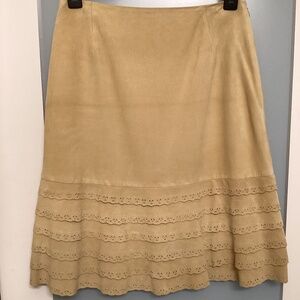 Carlisle suede skirt, size 4, Beige